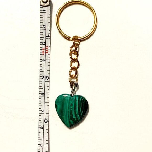 Malachite Heart Keychain – Transformation, Protection & Healing Energy - Picture 6 of 6